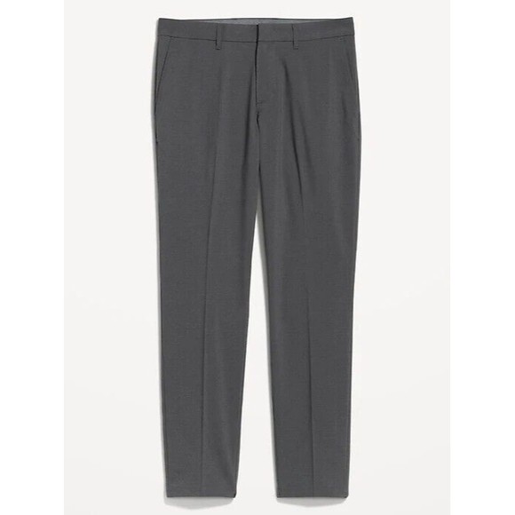 Old Navy Athletic Dress Pants Mens 36x30 Gray Built in Flex Stretch NEW - Picture 3 of 7
